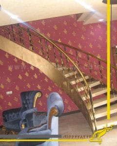 پله ورقی با روکش سنگ